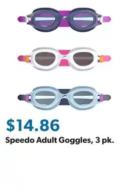 Sam's Club Speedo Adult Goggles, 3 pk offer