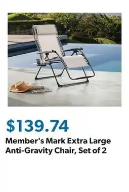 Sam's Club Member's Mark Extra Large Anti-Gravity Chair, Set of 2 offer