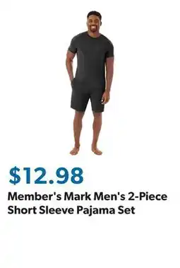 Sam's Club Member's Mark Men's 2-Piece Short Sleeve Pajama Set offer