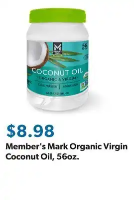 Sam's Club Member's Mark Organic Virgin Coconut Oil, 56oz offer