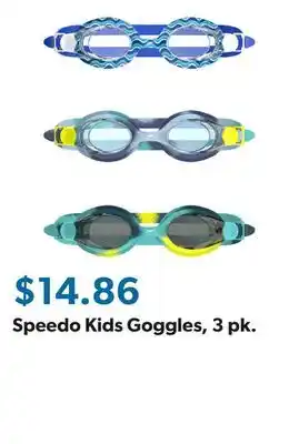 Sam's Club Speedo Kids Goggles, 3 pk offer