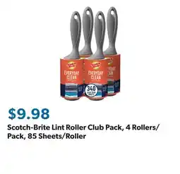 Sam's Club Scotch-Brite Lint Roller Club Pack, 4 Rollers/Pack, 85 Sheets/Roller offer