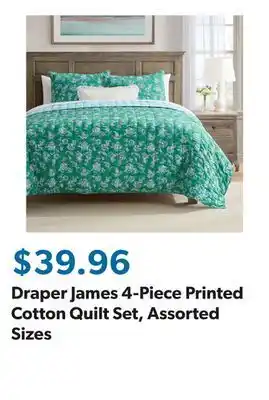 Sam's Club Draper James 4-Piece Printed Cotton Quilt Set, Assorted Sizes offer