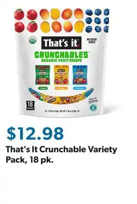 Sam's Club That's It Crunchable Variety Pack, 18 pk offer