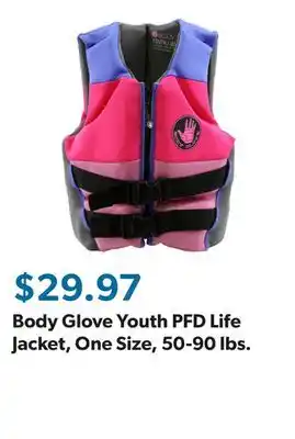 Sam's Club Body Glove Youth PFD Life Jacket, One Size, 50-90 lbs offer