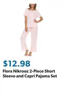 Sam's Club Flora Nikrooz 2-Piece Short Sleeve and Capri Pajama Set offer