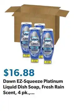 Sam's Club Dawn EZ-Squeeze Platinum Liquid Dish Soap, Fresh Rain Scent, 4 pk., 97.2 fl. oz offer