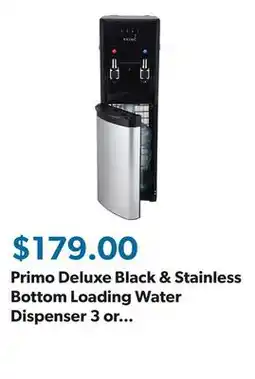 Sam's Club Primo Deluxe Black & Stainless Bottom Loading Water Dispenser 3 or 5 gallon Capacity offer