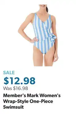 Sam's Club Member's Mark Women's Wrap-Style One-Piece Swimsuit offer
