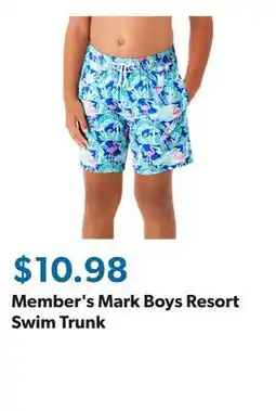 Sam's Club Member's Mark Boys Resort Swim Trunk offer