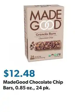 Sam's Club MadeGood Chocolate Chip Bars, 0.85 oz., 24 pk offer