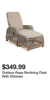 TJ Maxx Outdoor Rope Reclining Chair With Ottoman offer