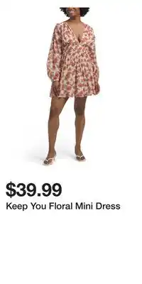 TJ Maxx Keep You Floral Mini Dress offer