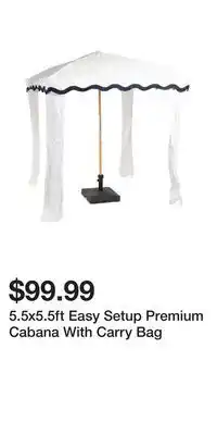 TJ Maxx 5.5x5.5ft Easy Setup Premium Cabana With Carry Bag offer