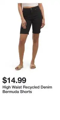 TJ Maxx High Waist Recycled Denim Bermuda Shorts offer