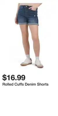 TJ Maxx Rolled Cuffs Denim Shorts offer