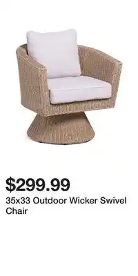 TJ Maxx 35x33 Outdoor Wicker Swivel Chair offer