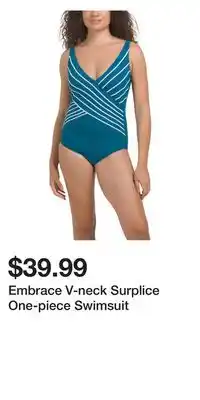 TJ Maxx Embrace V-neck Surplice One-piece Swimsuit offer