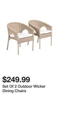 TJ Maxx Set Of 2 Outdoor Wicker Dining Chairs offer