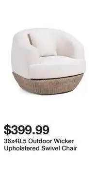 TJ Maxx 36x40.5 Outdoor Wicker Upholstered Swivel Chair offer
