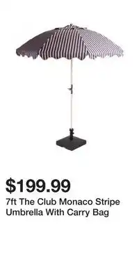 TJ Maxx 7ft The Club Monaco Stripe Umbrella With Carry Bag offer