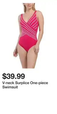 TJ Maxx V-neck Surplice One-piece Swimsuit offer