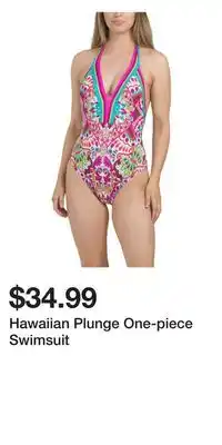 TJ Maxx Hawaiian Plunge One-piece Swimsuit offer