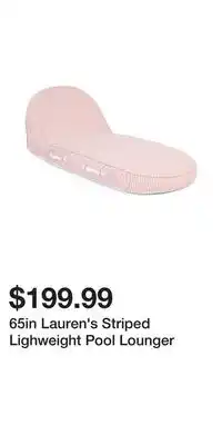 TJ Maxx 65in Lauren's Striped Lighweight Pool Lounger offer