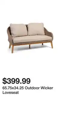 TJ Maxx 65.75x34.25 Outdoor Wicker Loveseat offer