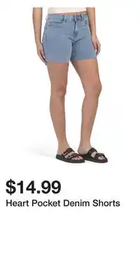 TJ Maxx Heart Pocket Denim Shorts offer