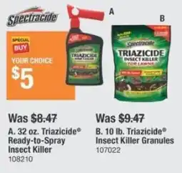 The Home Depot Triazicide ready-to-spray insect killer offer