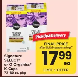 ACME Signature SELECT or O Organics K-Cups offer