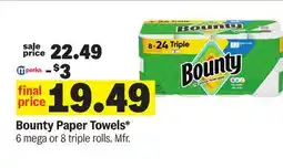 Meijer Bounty Paper Towels offer