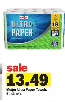Meijer Meijer Ultra Paper Towels offer