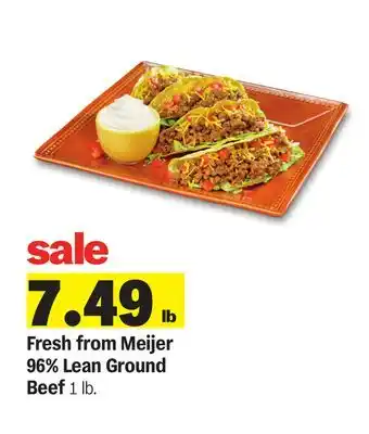 Meijer Fresh from Meijer 96% Lean Ground Beef offer