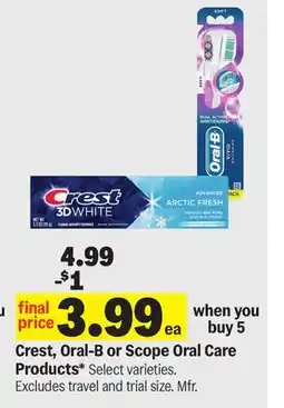 Meijer Crest, Oral-B or Scope Oral Care Products offer