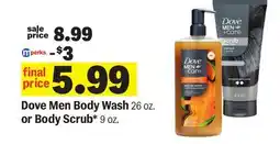 Meijer Dove Men Body Wash 26 oz. or Body Scrub* 9 oz offer