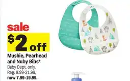 Meijer Mushie, Pearhead and Nuby Bibs offer