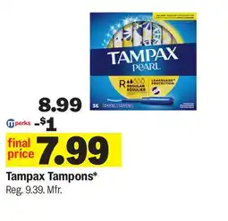 Meijer Tampax Tampons offer