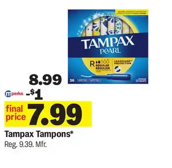Meijer Tampax Tampons offer