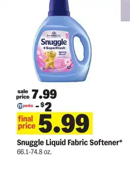 Meijer Snuggle Liquid Fabric Softener offer