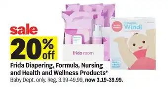 Meijer Frida Diapering, Formula, Nursing and Health and Wellness Products offer
