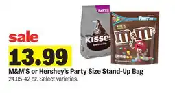 Meijer M & M' S or Hershey's Party Size Stand-Up Bag offer