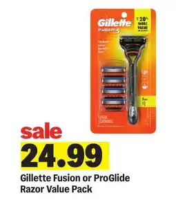 Meijer Gillette Fusion or ProGlide Razor Value Pack offer