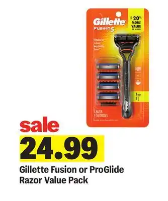 Meijer Gillette Fusion or ProGlide Razor Value Pack offer