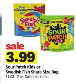 Meijer Sour Patch Kids or Swedish Fish Share Size Bag offer
