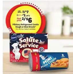 Meijer Pillsbury Refrigerated Cookie Dough or Meal Breads offer