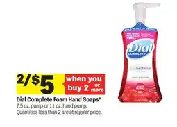 Meijer Dial Complete Foam Hand Soaps offer