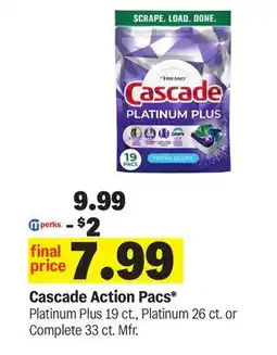 Meijer Cascade Action Pacs offer