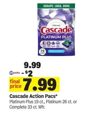 Meijer Cascade Action Pacs offer